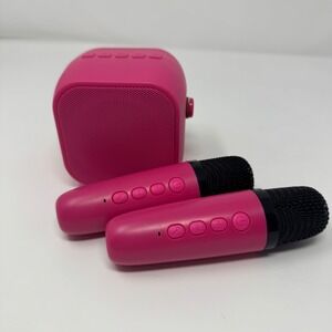 Karaoke Machine for Kids Wireless Portable Mini Pink‎ Bluetooth TESTED WORKS